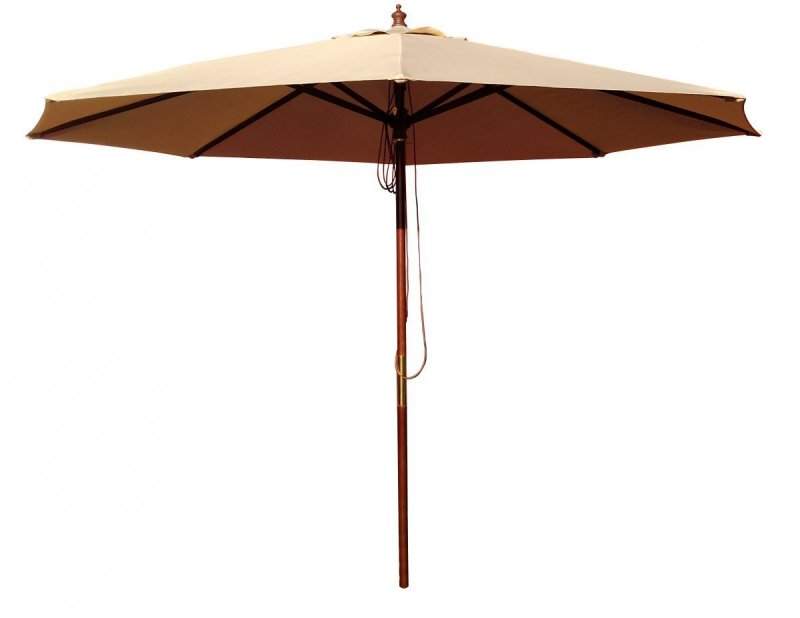 parasol ecru 3m diametre exotique soleil