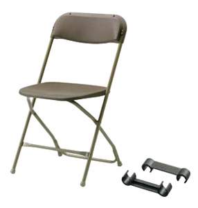 chaise pliante plastique brun
